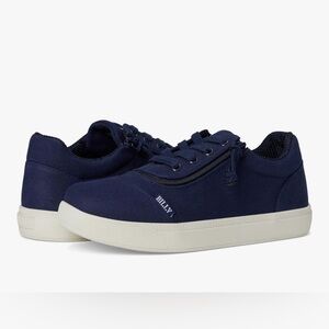 BILLY Kids DR Short Wrap Low II Unisex Kid’s Navy Sneakers Knit Lining  8XW  NWT